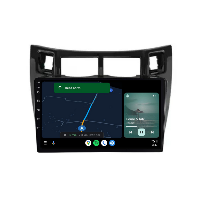 Load image into Gallery viewer, Toyota Yaris (2005-2011 Black) - Plug & Play Head Unit Upgrade Kit: Car Radio with Wireless & Wired Apple CarPlay & Android Auto