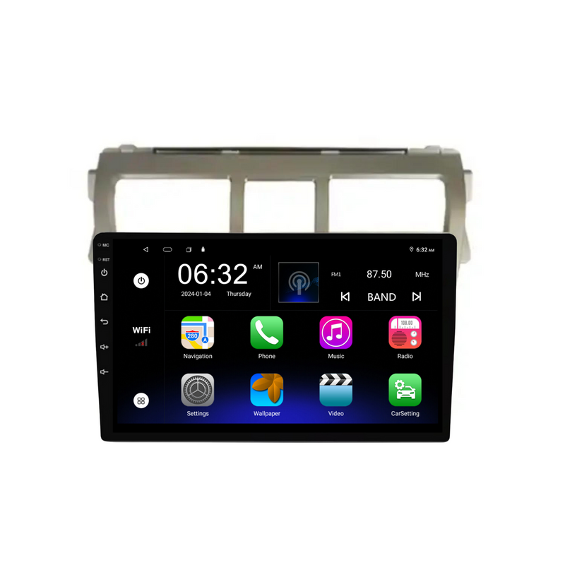 Load image into Gallery viewer, Toyota Yaris (2008-2012 Silver) - Plug & Play Head Unit Upgrade Kit: Car Radio with Wireless & Wired Apple CarPlay & Android Auto