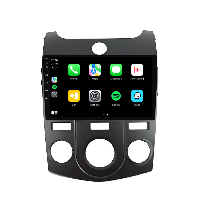 Load image into Gallery viewer, Kia Cerato (Black) Manual AC (2008-2017) Plug & Play Head Unit Upgrade Kit: Car Radio with Wireless & Wired Apple CarPlay & Android Auto