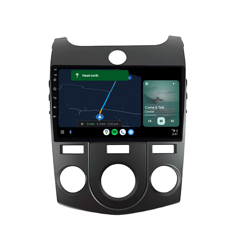 Load image into Gallery viewer, Kia Cerato (Black) Manual AC (2008-2017) Plug & Play Head Unit Upgrade Kit: Car Radio with Wireless & Wired Apple CarPlay & Android Auto