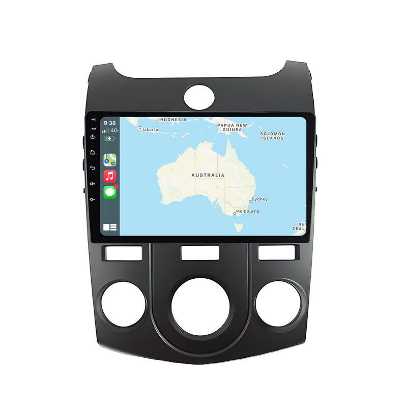 Load image into Gallery viewer, Kia Cerato (Black) Manual AC (2008-2017) Plug & Play Head Unit Upgrade Kit: Car Radio with Wireless & Wired Apple CarPlay & Android Auto