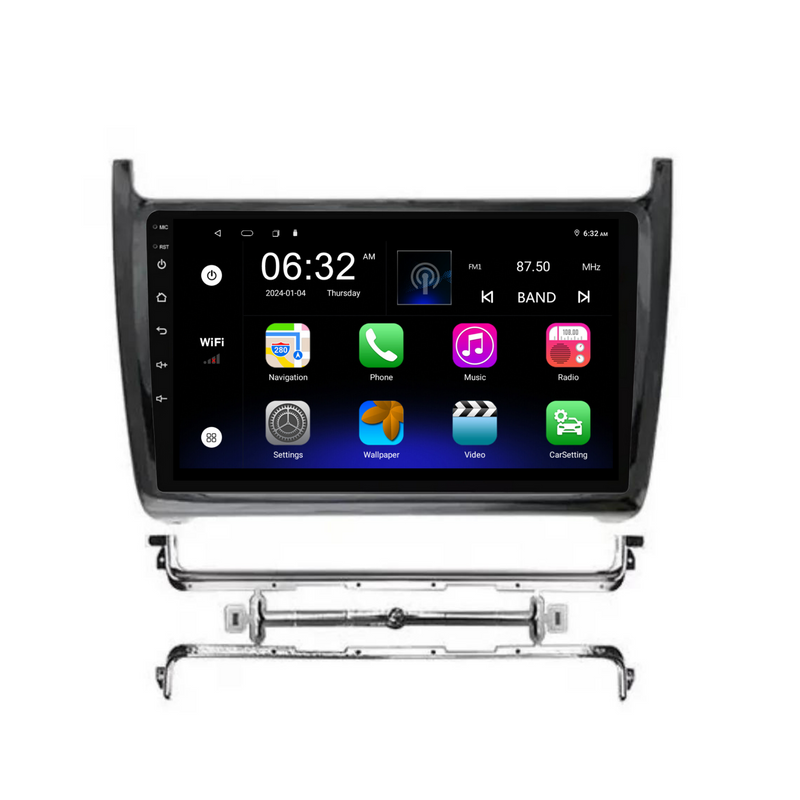 Load image into Gallery viewer, Volkswagen Polo (2011-2018) Plug & Play Head Unit Upgrade Kit: Car Radio with Wireless & Wired Apple CarPlay & Android Auto