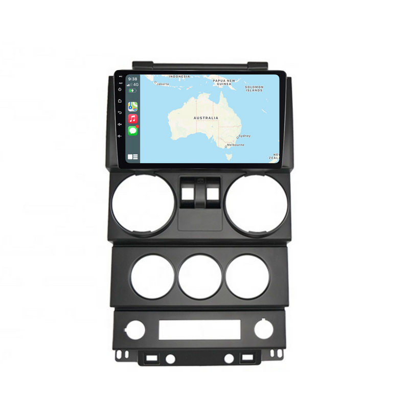 Load image into Gallery viewer, Jeep Wrangler 2 Door (2008-2010) Plug & Play Head Unit Upgrade Kit: Car Radio with Wireless & Wired Apple CarPlay & Android Auto