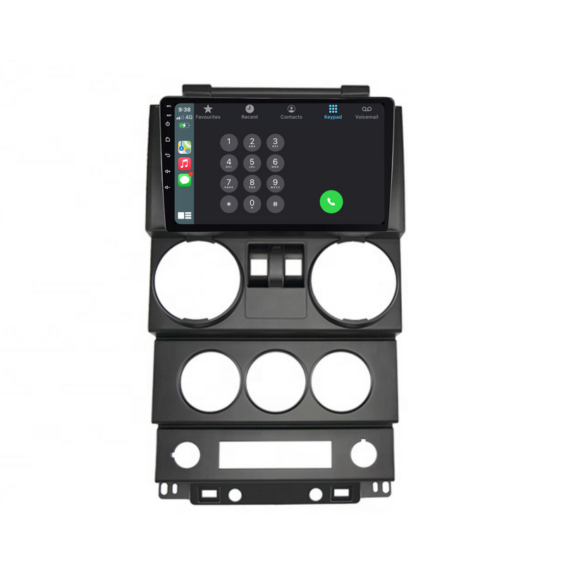 Load image into Gallery viewer, Jeep Wrangler 2 Door (2008-2010) Plug & Play Head Unit Upgrade Kit: Car Radio with Wireless & Wired Apple CarPlay & Android Auto