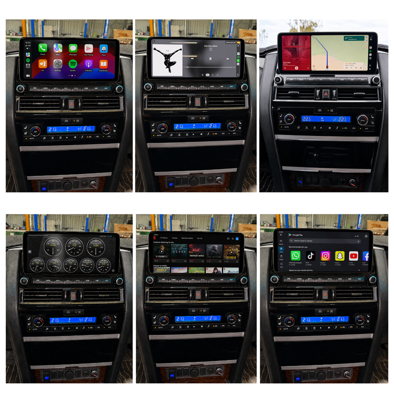 Load image into Gallery viewer, Nissan Patrol Y62 Ti / Ti-L / Warrior (2010 - 2024) 12.3" HD Plug & Play Head Unit Upgrade Kit: Car Radio with Wireless & Wired Apple CarPlay & Android Auto