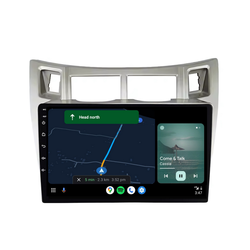 Load image into Gallery viewer, Toyota Yaris (2005-2011 Silver) - Plug & Play Head Unit Upgrade Kit: Car Radio with Wireless & Wired Apple CarPlay & Android Auto