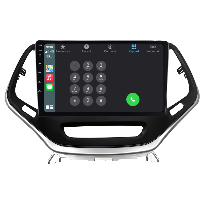 Load image into Gallery viewer, Jeep Cherokee (2014-2019) Plug & Play Head Unit Upgrade Kit: Car Radio with Wireless & Wired Apple CarPlay & Android Auto