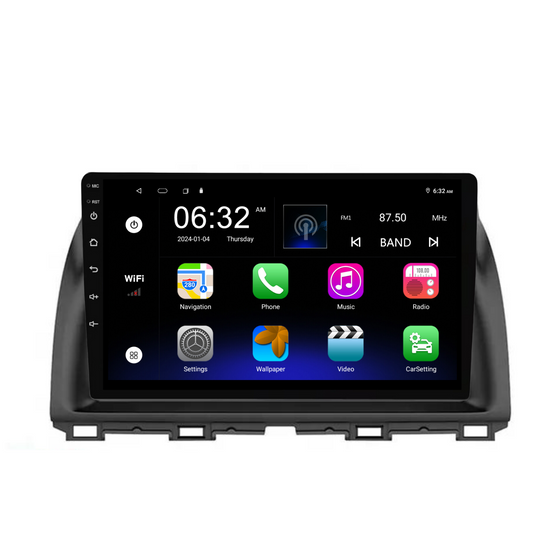 Mazda CX-5 (2012-2017) Plug & Play Head Unit Upgrade Kit: Car Radio with Wireless & Wired Apple CarPlay & Android Auto