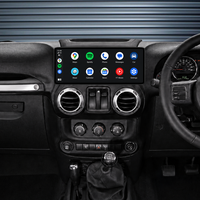 Load image into Gallery viewer, Jeep Wrangler 12.3" HD Large Screen (2011-2016) Plug & Play Head Unit Upgrade Kit: Car Radio with Wireless & Wired Apple CarPlay & Android Auto
