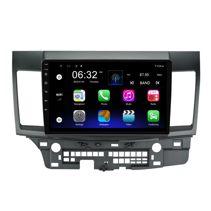 Load image into Gallery viewer, Mitsubishi Lancer (2010-2018) Plug & Play Head Unit Upgrade Kit: Car Radio with Wireless & Wired Apple CarPlay & Android Auto