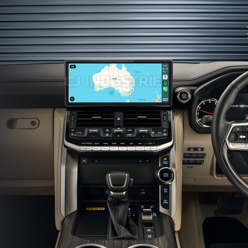 Load image into Gallery viewer, Toyota Landcruiser LC300 300 Series (2021 - 2025) 12.3" HD Plug & Play Head Unit Upgrade Kit: Car Radio with Wireless & Wired Apple CarPlay & Android Auto