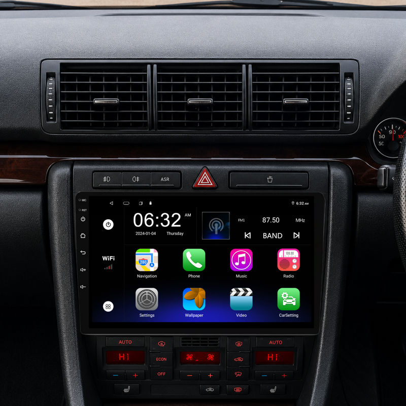Load image into Gallery viewer, Audi A6 C5 (1997-2004) Plug & Play Head Unit Upgrade Kit: Car Radio with Wireless & Wired Apple CarPlay & Android Auto