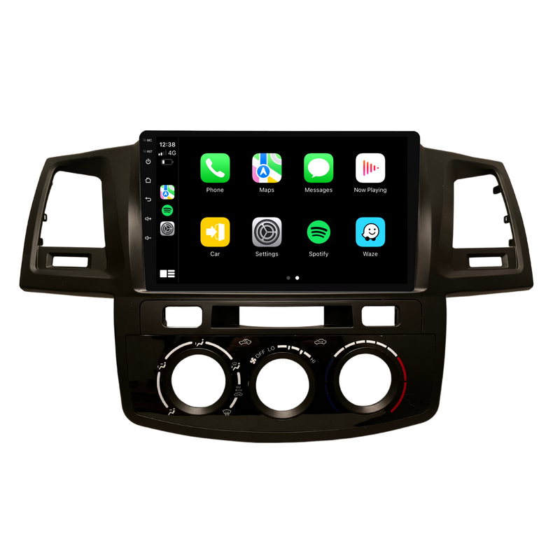 Load image into Gallery viewer, Toyota Hilux / N70 Manual AC - matte black (2005-2014) Plug & Play Head Unit Upgrade Kit: Car Radio with Wireless & Wired Apple CarPlay & Android Auto