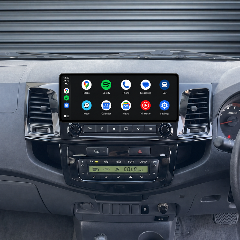 Load image into Gallery viewer, Toyota Hilux N70 Digital & Manual AC (2005-2014) 12.3" HD Plug & Play Head Unit Upgrade Kit: Car Radio with Wireless & Wired Apple CarPlay & Android Auto