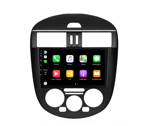 Nissan Tiida (2011-2015) Manual AC Plug & Play Head Unit Upgrade Kit: Car Radio with Wireless & Wired Apple CarPlay & Android Auto
