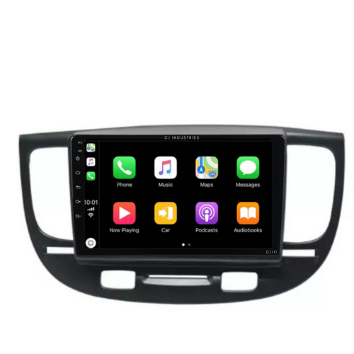 Kia Rio (2005-2009) Plug & Play Head Unit Upgrade Kit: Car Radio with Wireless & Wired Apple CarPlay & Android Auto