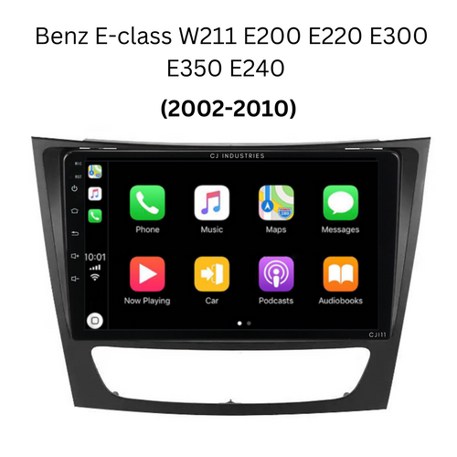 Mercedes Benz E-Class (2002-2010) Plug & Play Head Unit Upgrade Kit: Car Radio with Wireless & Wired Apple CarPlay & Android Auto