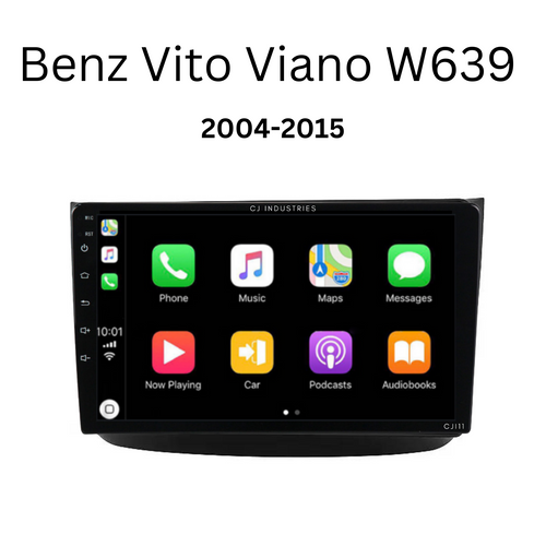 Mercedes Benz Vito/Viano/W639 (2004-2015) Plug & Play Head Unit Upgrade Kit: Car Radio with Wireless & Wired Apple CarPlay & Android Auto