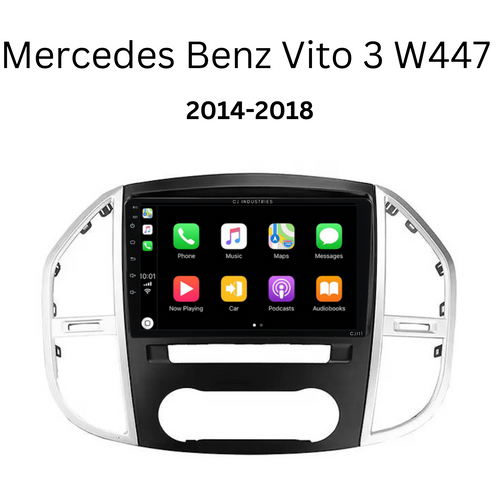 Mercedes Benz Vito/W447 (2014-2018) Plug & Play Head Unit Upgrade Kit: Car Radio with Wireless & Wired Apple CarPlay & Android Auto