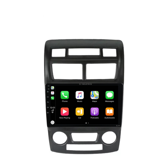 Kia Sportage (AUTO AC) (2007-2010) Plug & Play Head Unit Upgrade Kit: Car Radio with Wireless & Wired Apple CarPlay & Android Auto