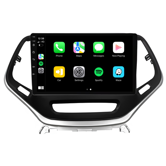 Jeep Cherokee (2014-2019) Plug & Play Head Unit Upgrade Kit: Car Radio with Wireless & Wired Apple CarPlay & Android Auto