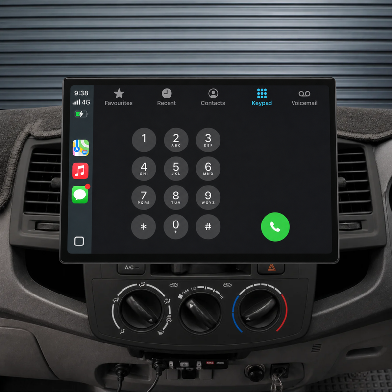 Load image into Gallery viewer, Toyota Hilux / N70 Manual AC 13.1" HD Ultra-Large (2005-2014) Plug &amp; Play Head Unit Upgrade Kit: Car Radio with Wireless &amp; Wired Apple CarPlay &amp; Android Auto
