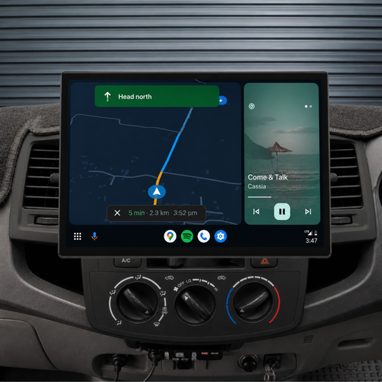 Toyota Hilux / N70 Manual AC 13.1" HD Ultra-Large (2005-2014) Plug & Play Head Unit Upgrade Kit: Car Radio with Wireless & Wired Apple CarPlay & Android Auto
