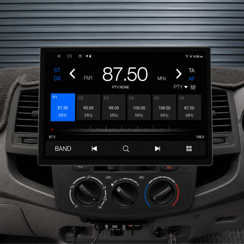 Load image into Gallery viewer, Toyota Hilux / N70 Manual AC 13.1" HD Ultra-Large (2005-2014) Plug &amp; Play Head Unit Upgrade Kit: Car Radio with Wireless &amp; Wired Apple CarPlay &amp; Android Auto
