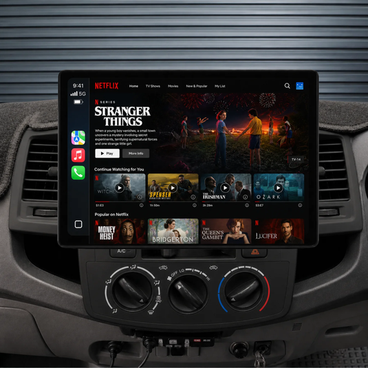 Toyota Hilux / N70 Manual AC 13.1" HD Ultra-Large (2005-2014) Plug & Play Head Unit Upgrade Kit: Car Radio with Wireless & Wired Apple CarPlay & Android Auto