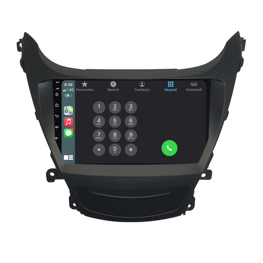 Hyundai Elantra (2014-2016) Plug & Play Head Unit Upgrade Kit: Car Radio with Wireless & Wired Apple CarPlay & Android Auto
