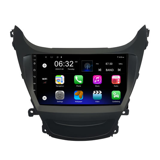 Hyundai Elantra (2014-2016) Plug & Play Head Unit Upgrade Kit: Car Radio with Wireless & Wired Apple CarPlay & Android Auto