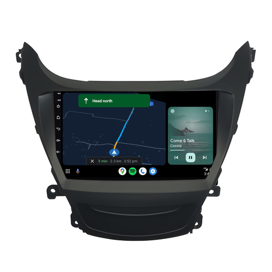 Hyundai Elantra (2014-2016) Plug & Play Head Unit Upgrade Kit: Car Radio with Wireless & Wired Apple CarPlay & Android Auto