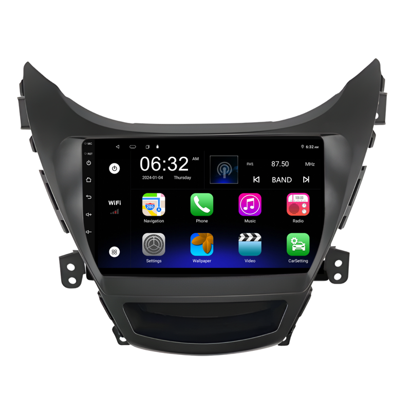 Load image into Gallery viewer, Hyundai Elantra (2011-2014) Plug &amp; Play Head Unit Upgrade Kit: Car Radio with Wireless &amp; Wired Apple CarPlay &amp; Android Auto
