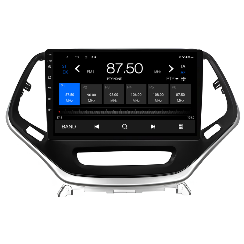 Load image into Gallery viewer, Jeep Cherokee (2014-2019) Plug &amp; Play Head Unit Upgrade Kit: Car Radio with Wireless &amp; Wired Apple CarPlay &amp; Android Auto
