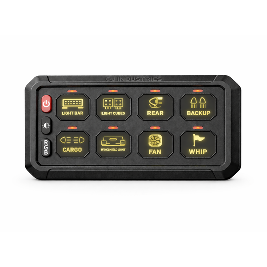 CJ Industries 8 Gang 4x4 Switch Control Circuit Panel (with Bluetooth)