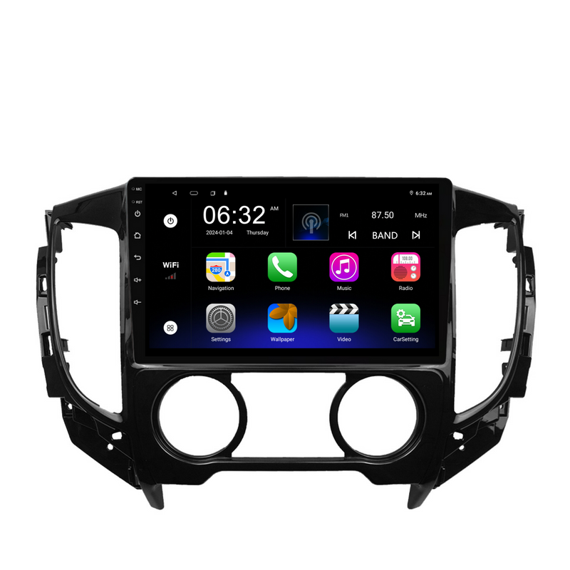 Load image into Gallery viewer, Mitsubishi Triton MANUAL AC (2015-2022) Plug &amp; Play Head Unit Upgrade Kit: Car Radio with Wireless &amp; Wired Apple CarPlay &amp; Android Auto
