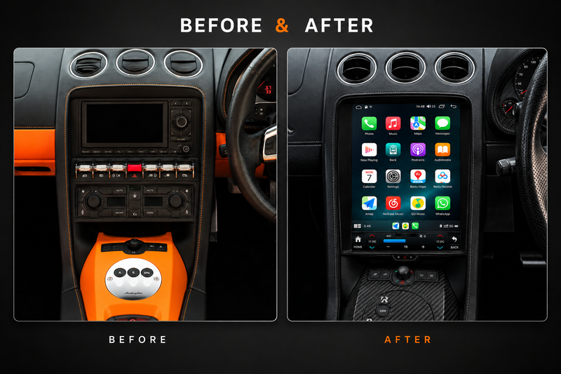 Load image into Gallery viewer, Lamborghini Gallardo (2004-2015) 10.4" HD Plug &amp; Play Car Head Unit Dash Screen Upgrade Kit with Wireless CarPlay and Android Auto
