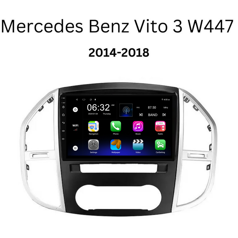 Load image into Gallery viewer, Mercedes Benz Vito W447 (2014-2020) Plug &amp; Play Head Unit Upgrade Kit: Car Radio with Wireless &amp; Wired Apple CarPlay &amp; Android Auto
