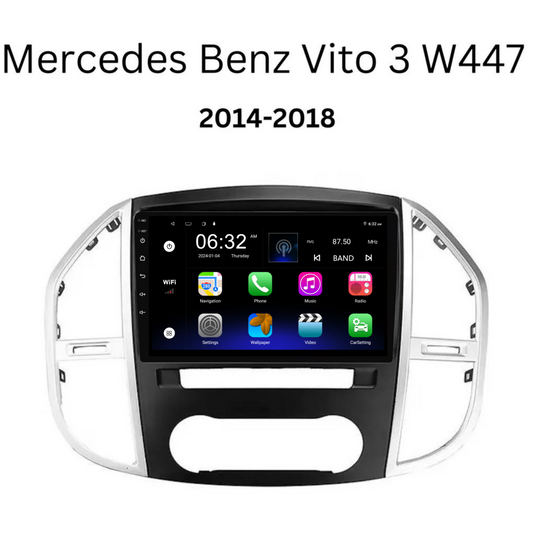 Mercedes Benz Vito W447 (2014-2020) Plug & Play Head Unit Upgrade Kit: Car Radio with Wireless & Wired Apple CarPlay & Android Auto