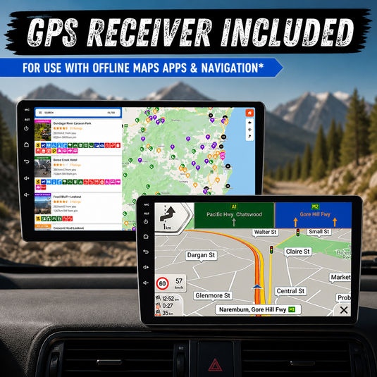 Dodge RAM 1500/2500 (2013-2019) Plug & Play Head Unit Upgrade Kit: Car Radio with Wireless & Wired Apple CarPlay & Android Auto