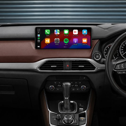 Mazda CX-9 (2016-2023) 12.3" Large Screen HD Plug & Play Head Unit Upgrade Kit: Car Radio with Wireless & Wired Apple CarPlay & Android Auto