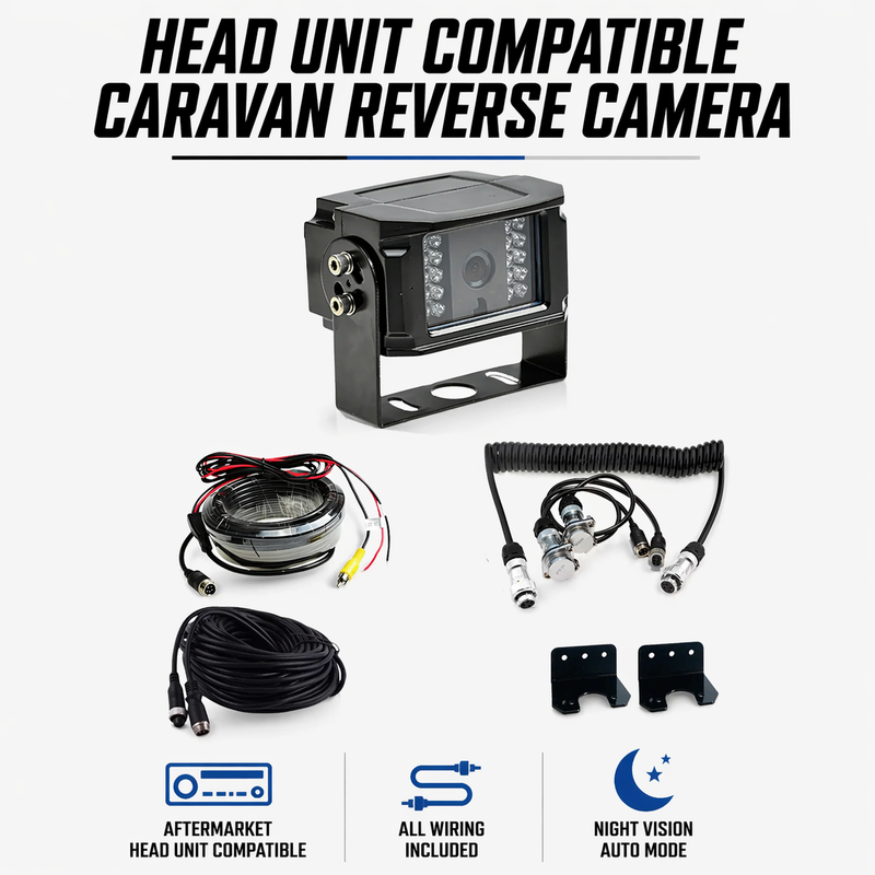 Load image into Gallery viewer, Head Unit Compatible HD Caravan / Trailer Reverse Camera Kit (Standard)
