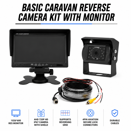 CJ INDUSTRIES Caravan Reverse Camera Kit with 7
