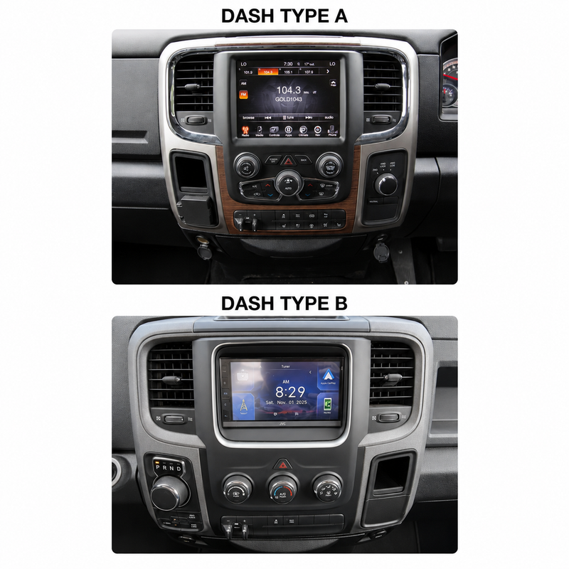 Load image into Gallery viewer, Dodge RAM 13.1" HD 1500/2500 (2013-2019) Plug &amp; Play Head Unit Upgrade Kit: Car Radio with Wireless &amp; Wired Apple CarPlay &amp; Android Auto
