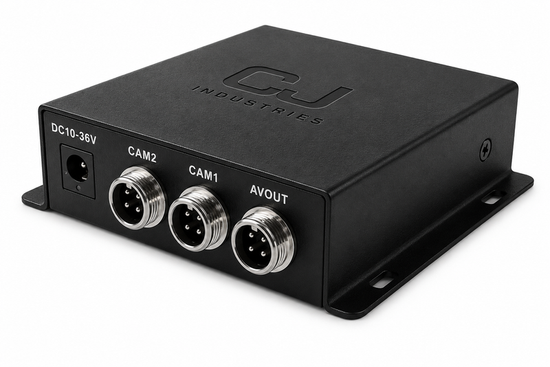 Load image into Gallery viewer, CJ INDUSTRIES 4 Channel 4-Pin Aviation Camera DVR Recorder – 1080P Vehicle Recording System for Reverse Cameras
