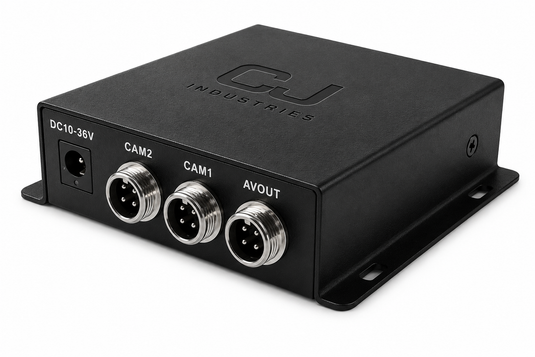 CJ INDUSTRIES 4 Channel 4-Pin Aviation Camera DVR Recorder – 1080P Vehicle Recording System for Reverse Cameras