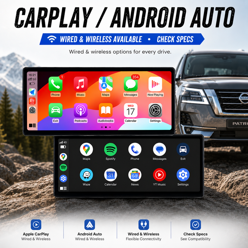 Load image into Gallery viewer, Nissan Patrol Y62 Ti / Ti-L / Warrior (2010 - 2024) 12.3" HD Plug &amp; Play Head Unit Upgrade Kit: Car Radio with Wireless &amp; Wired Apple CarPlay &amp; Android Auto

