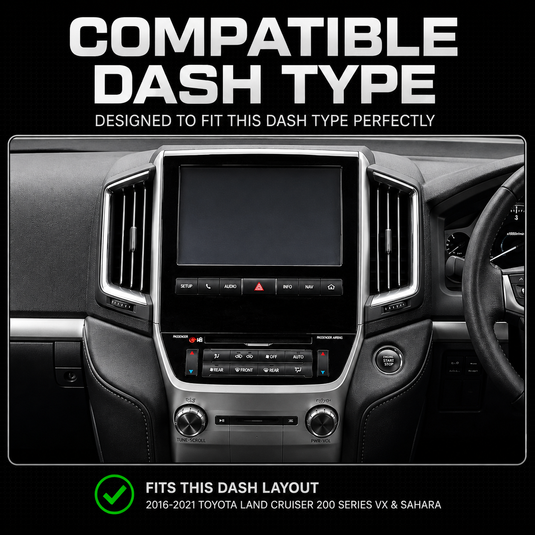 Toyota Landcruiser 200 Series VX & Sahara (2016-2021) Plug & Play Head Unit Upgrade Kit: Car Radio with Wireless & Wired Apple CarPlay & Android Auto