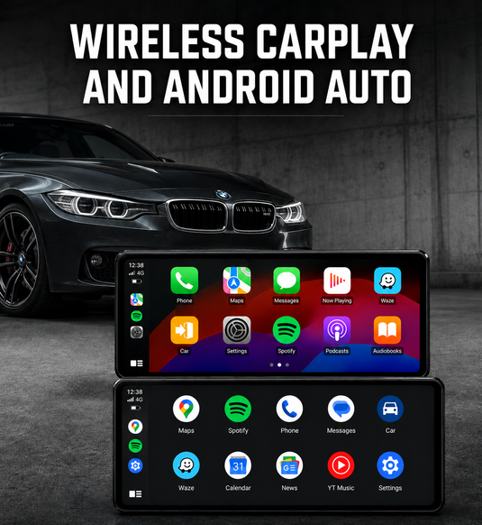 BMW 5 Series E60 E61 E62 (2005-2010) 12.3" HD Plug & Play Apple CarPlay & Android Auto Head Unit Upgrade Kit – Wireless Touchscreen GPS Stereo Replacement