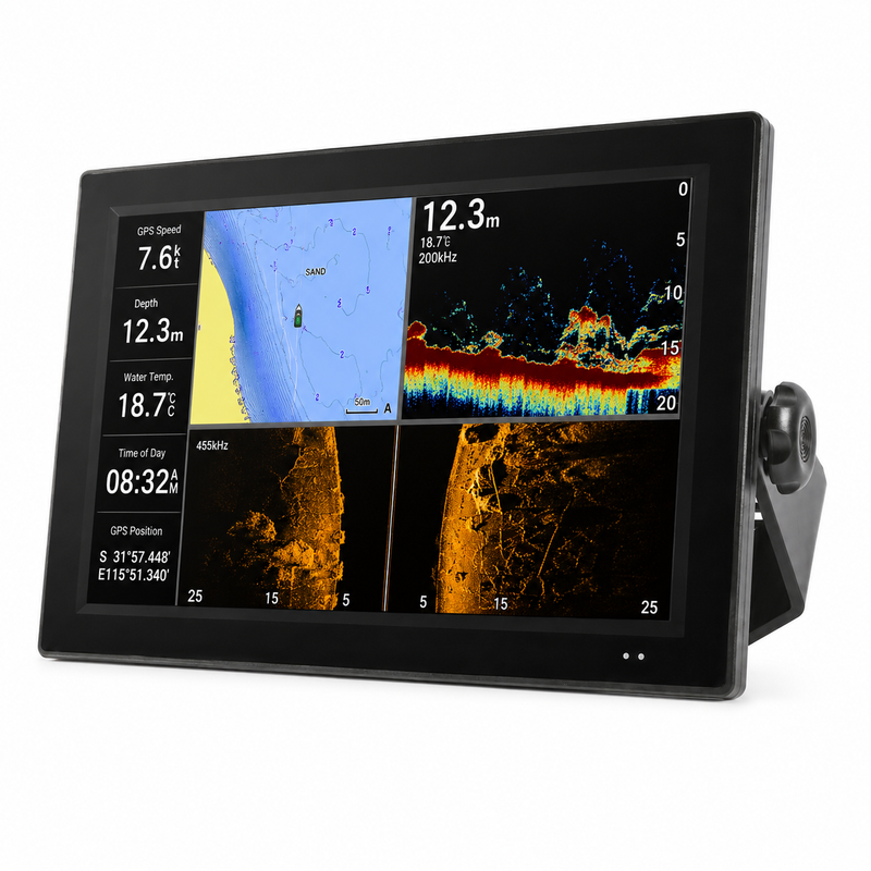 Load image into Gallery viewer, CJ INDUSTRIES 18.5" Marine Command Display™ Full HD Touchscreen Fish Finder Monitor
